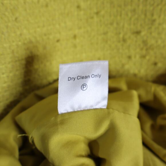 TUCKERNUCK Chartreuse Tweed Jackie Shift Yellow Mini Dress Women's M - Picture 11 of 11